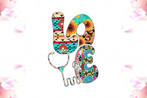 Love Nurse Christmas Sublimation Graphics for Crafts