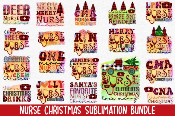 Nurse Christmas Bundle: Graphics for Crafts