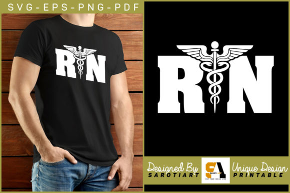Nurse RN Design: Graphics for Crafts