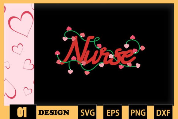 Nurse Valentine Lights: Graphics for Crafts