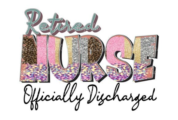 Retired Nurse Leopard Graphics for Crafts